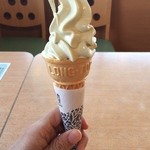 道の駅草津　グリーンプラザからすま　ベジカフェ - ミニソフト（あおばな）200円