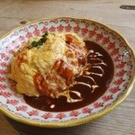 カフェドゥマージュ - ふんわりオムライス　　　　デミグラス