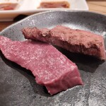 炭火焼肉ホルモンくう - ハツ刺し＆レア焼き
