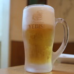 銀座ふくよし - ハッピーアワーのビール