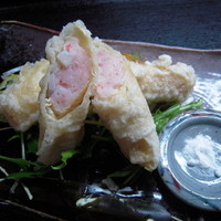 ◇ 海老 と 蓮根の ゆば包み揚げ