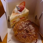 エール・ラポール - クロッカンシューとイチゴショートケーキ