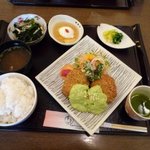 cook 和楽 - ﾗﾝﾁそら豆のｺﾛｯｹ定食