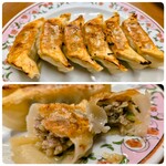 餃子の王将 - 料理写真:大葉香る 夏餃子(下・半分にカット)