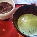 幸 - 抹茶とお汁粉セット。