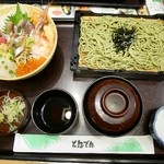 和食レストランとんでん - 海鮮いわし丼・そば￥１４８０