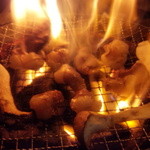 炭道西輪 - 燃え盛る七輪