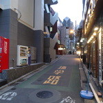 肉バル×ワイン酒場 びすとろ大将 - 路地の入口から