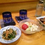 はま秀焼酎茶屋 - 芋焼酎『萬膳』、芋焼酎『あんこう』、小鉢いろいろ