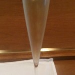 レストラン マノワ - 木村ガラスのシャンパングラスは、感動で～す