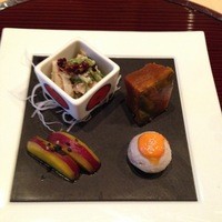 和創ふんりんかん ぎり - 前菜　右上がかぼちゃのコーヒー煮