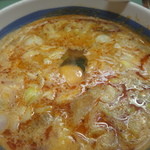 飛天 - つけ汁に　卵入れてみた。