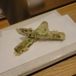 天ぷらあら木 - アスパラ