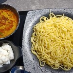 食す - 料理写真:カレー坦々つけ麺(麺追加1,580円、小ライスランチ無料)