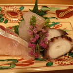 車力門 ちゃわんぶ - 27年4月　佐島蛸、青森鮃、和歌山縞鯵