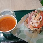 サブウェイ - 料理写真:アメリカンクラブハウスとスープ