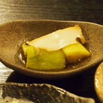 三好 - アワビと独活のおひたし