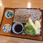 蕎屋すず - 天もりそば(そば1.5倍)