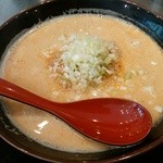 高崎はた山 - 【2015.4.20(月)】担担麺(並盛・140g)＋そぼろご飯セット1,100円の担担麺