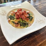 アヴニール・カフェ - 料理写真:ベーコンとほうれん草のクリームパスタ