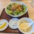 ぎょうざの満洲 - 料理写真:【新メニュー】ニン肉レタス丼と焼餃子のセット(税込1,200円)