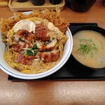 かつや - 料理写真:うな玉とロースカツの合い盛り丼