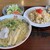 はしもと - 料理写真:やきめしセット。やきめしにラーメンとサラダが付いた、ボリュームのあるセット。