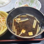 お好み焼き みきや - 焼きそば定食(目玉付き)