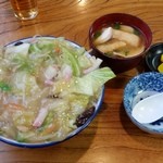 兼山 - 中華飯５５０円と味噌汁２００円　計７５０円≪2015年3月≫