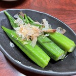 もつ焼き とん将 - オクラのおひたし