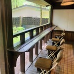 旧軽井沢Cafe 涼の音 - 内観2：単訪オジサンが移動したテラス席