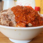 ぶた入りオロチョンラーメン＋トッピング全部