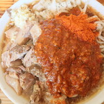 ぶた入りオロチョンラーメン＋トッピング全部