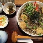 手打そば きっ川 - 小エビ蕎麦（ぶっかけ 新メニュー