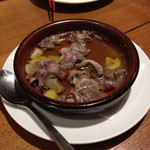 in domo GORO  - 砂肝のアヒージョ かなり食べられた後