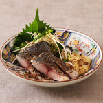 炙りしめ鯖の焙煎七味カルパッチョ