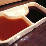 せいちゃん - 左から、ワサビ醤油･塩･ソース