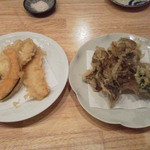 手打ちうどん ほそ井 - 舞茸天に鶏天