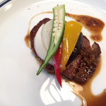 HELIX - 2015.4. ランチコース（\1980）のフィレステーキ（50 g）　写メのバランスがイマイチ・・・