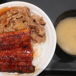 松屋 - 料理写真:うなぎコンボ牛めし