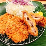 とんかつ和幸 - 料理写真:[さざんか]1口ヒレカツ2個とチーズメンチカツ
