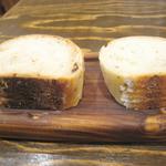 トラットリア ダ コヴィーノ - クルミとレーズンのパン、オレガノのパン