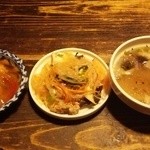 バーンタイ - 甘酢海老、春雨サラダ、スープ