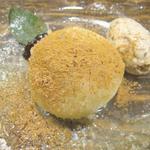 トラットリア ダ コヴィーノ - プルーンのニョッキ、プルーンとグラッパのアイスクリーム