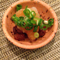 鉄板ダイニング 法貴 - 脂身をおろしポン酢で