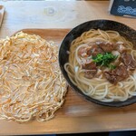 うどん やまぼうし - ごぼう天を別皿に置いてみました。