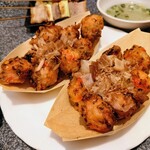 つぼ八 - 料理写真:「ふわふわ山芋お好み揚げ」①