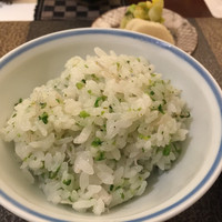 日本料理 晴山 - 2015/3 2015/3 食事・・・じゃこと菜の花と梅肉の炊き込み御飯