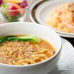 中国料理 桃李 - 上海蟹味噌つゆそば＆蟹肉入りチャーハン