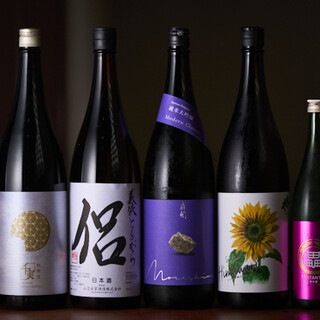15種類以上の日本酒をご用意◎お好みに合わせてご提案も可能